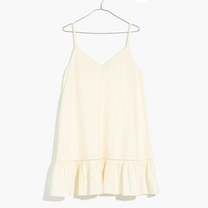MADEWELL Cami Ruffle-Hem Linen Blend CoverUp Dress